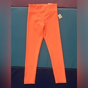 NEW Old Navy Girls Tangerine Orange Leggings Powersoft High Rise Large 10-12